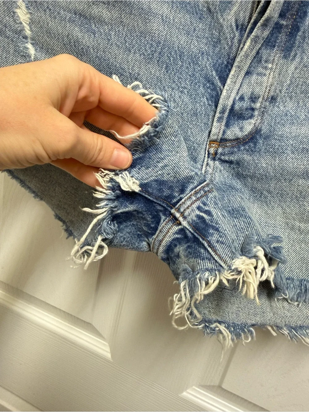 Agolde Denim Cut Off Shorts